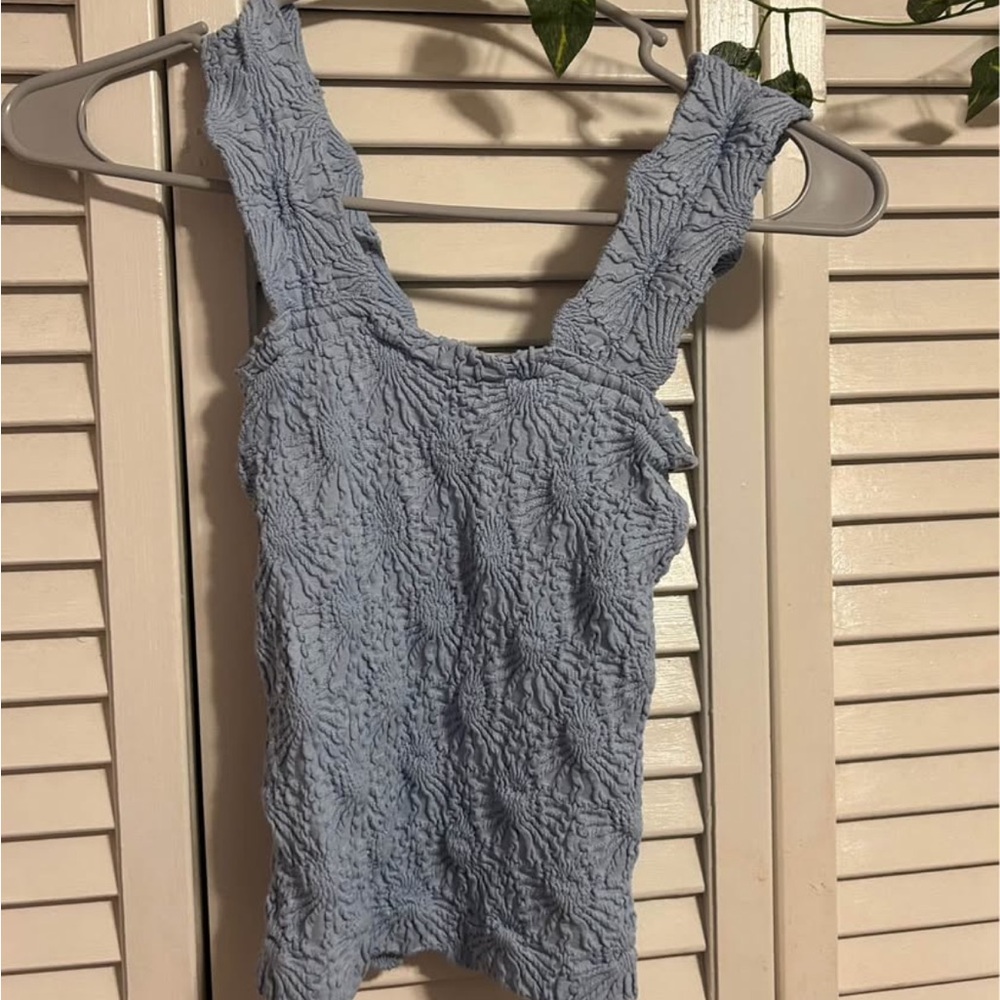 Altar'd State Light Blue Textured Tank Top